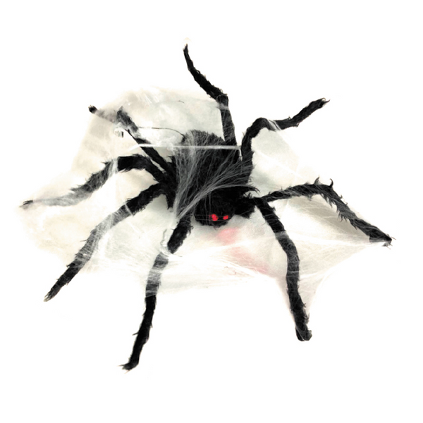 Araignée noire animée et sonore 80 cm,Farfouil en fÃªte,Décorations