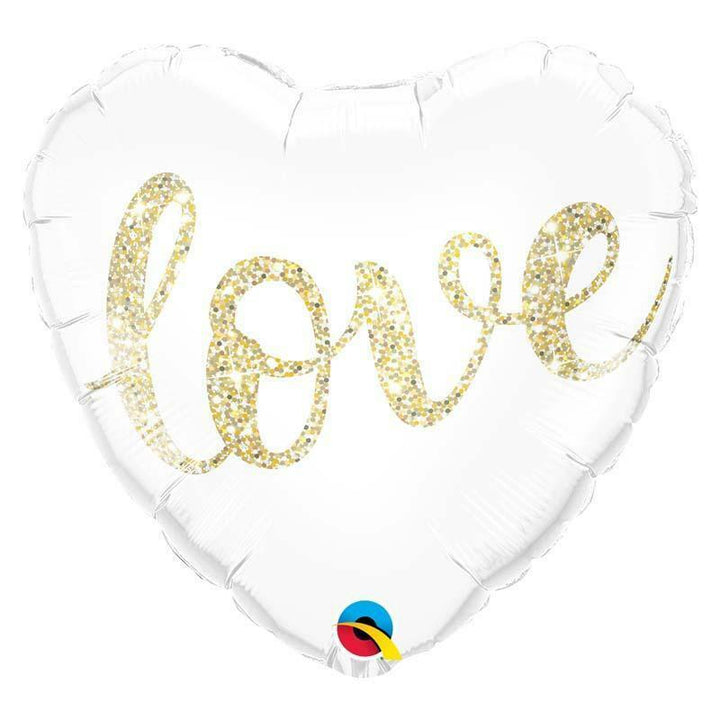 Ballon aluminium coeur "Love" doré 46 cm 18" Qualatex®,Farfouil en fÃªte,Ballons