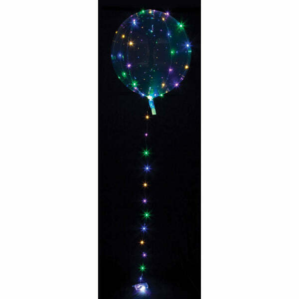 Ballon Clearz Crystal avec LED multicolores 45 cm,Farfouil en fÃªte,Ballons