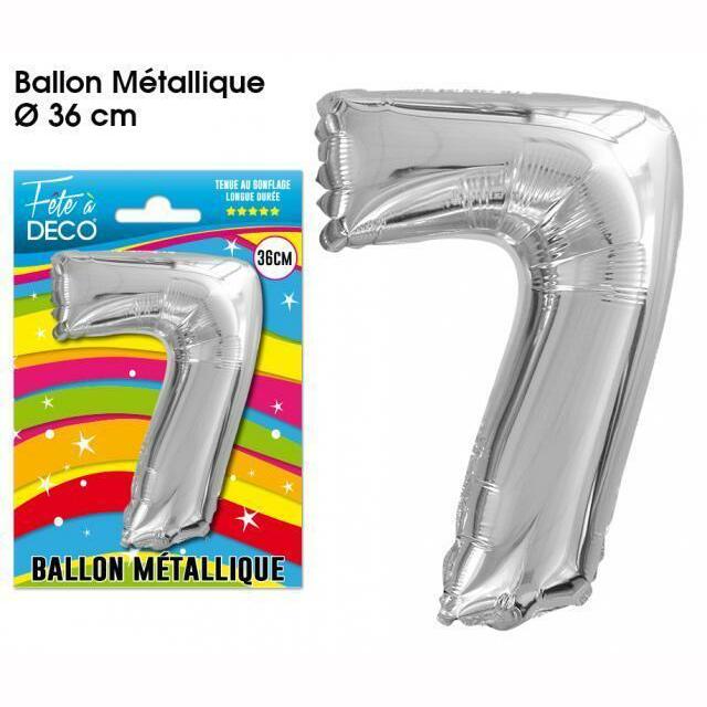 BALLON MÉTALLIQUE CHIFFRE AU CHOIX,7,Farfouil en fÃªte,Ballons