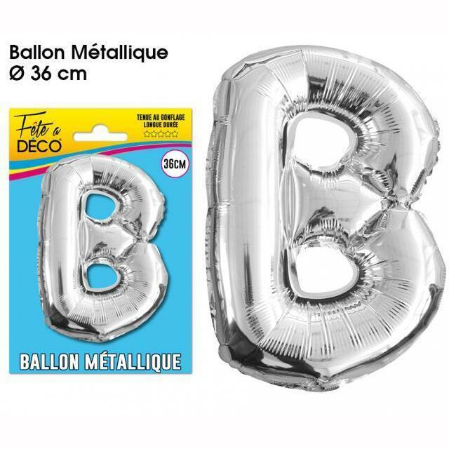 BALLON MÉTALLIQUE LETTRE AU CHOIX,Farfouil en fÃªte,Ballons