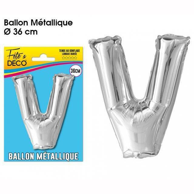 BALLON MÉTALLIQUE LETTRE AU CHOIX,Farfouil en fÃªte,Ballons