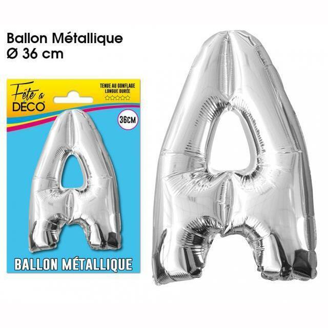 BALLON MÉTALLIQUE LETTRE AU CHOIX,A,Farfouil en fÃªte,Ballons