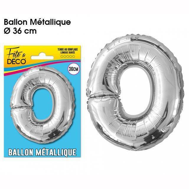BALLON MÉTALLIQUE LETTRE AU CHOIX,O,Farfouil en fÃªte,Ballons