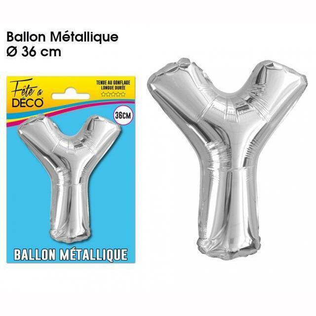BALLON MÉTALLIQUE LETTRE AU CHOIX,Y,Farfouil en fÃªte,Ballons
