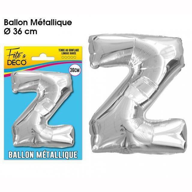 BALLON MÉTALLIQUE LETTRE AU CHOIX,Z,Farfouil en fÃªte,Ballons