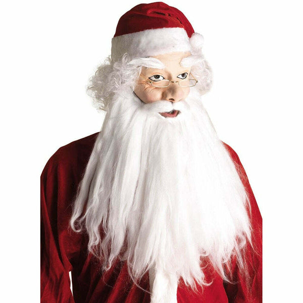 Barbe et moustache blanche de Père Noël,Farfouil en fÃªte,Moustaches, barbes