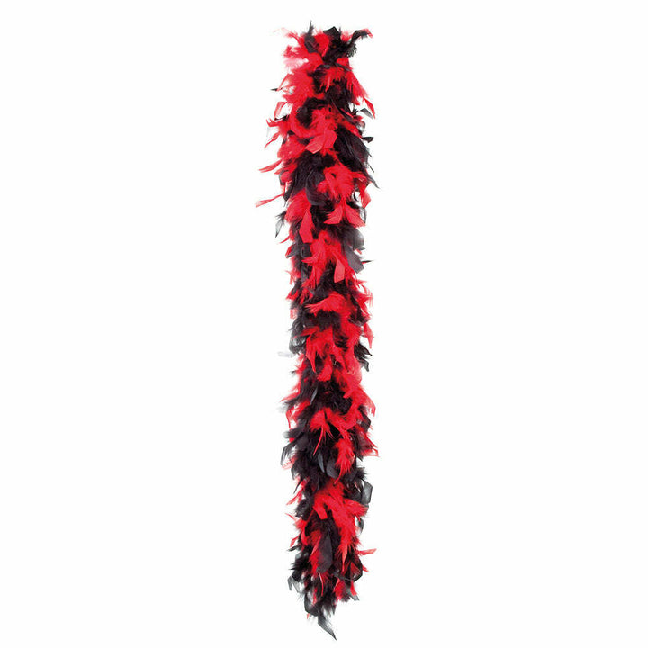 Boa luxe bicolore noir / rouge 1,80m 50 grs,Farfouil en fÃªte,Boas et plumes