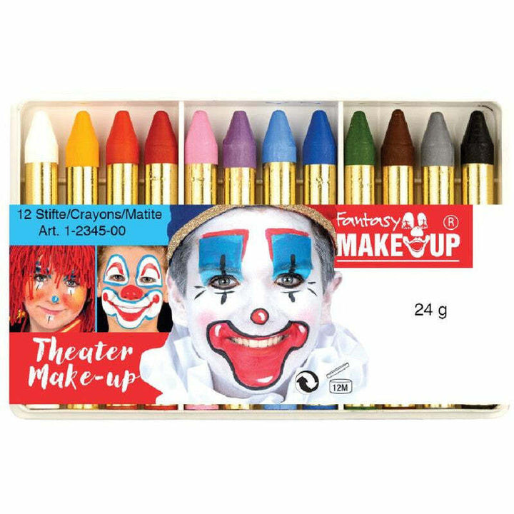 Boite de 12 crayons gras Fantasy Make Up,Farfouil en fÃªte,Maquillage de scène
