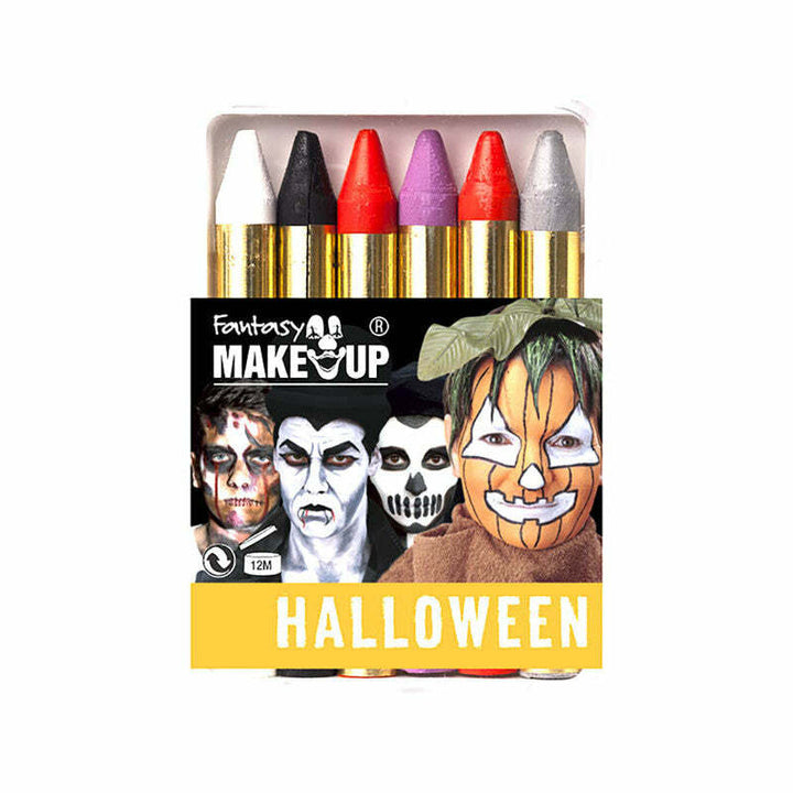 Boite de 6 crayons gras Halloween Fantasy Make Up,Farfouil en fÃªte,Maquillage de scène