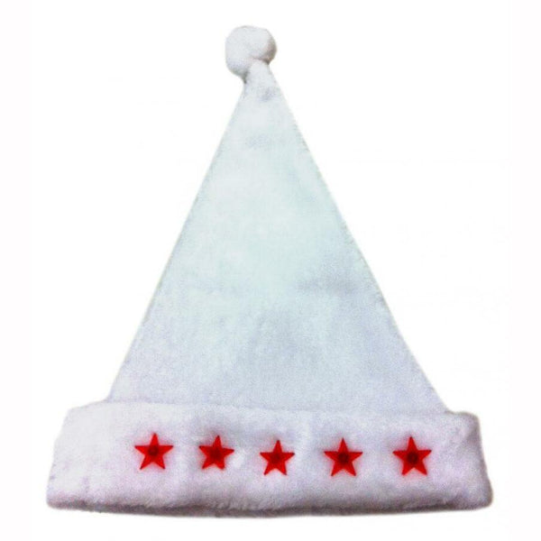 Bonnet de Noël blanc avec étoiles rouges,Farfouil en fÃªte,Chapeaux