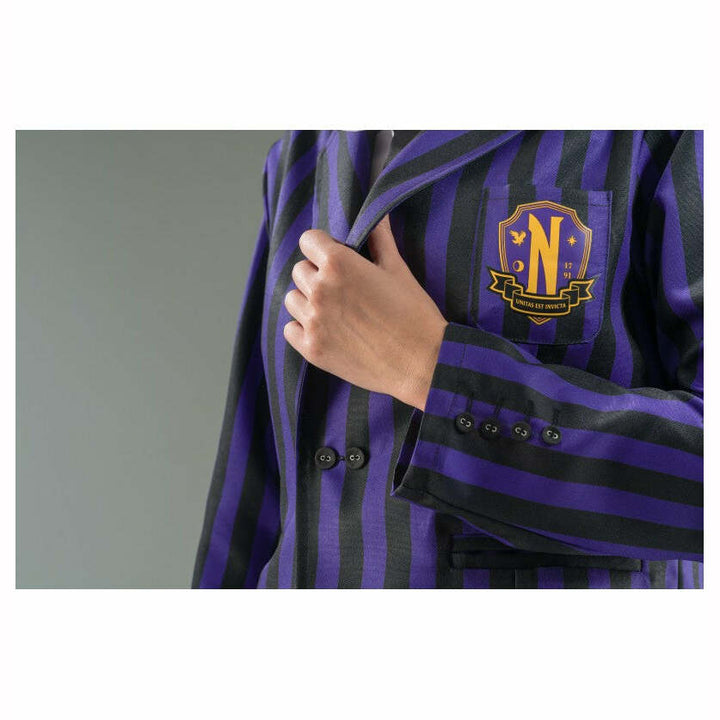 Déguisement adulte uniforme de Nevermore noir et violet femme licence officielle Mercredi™,Farfouil en fÃªte,Déguisements
