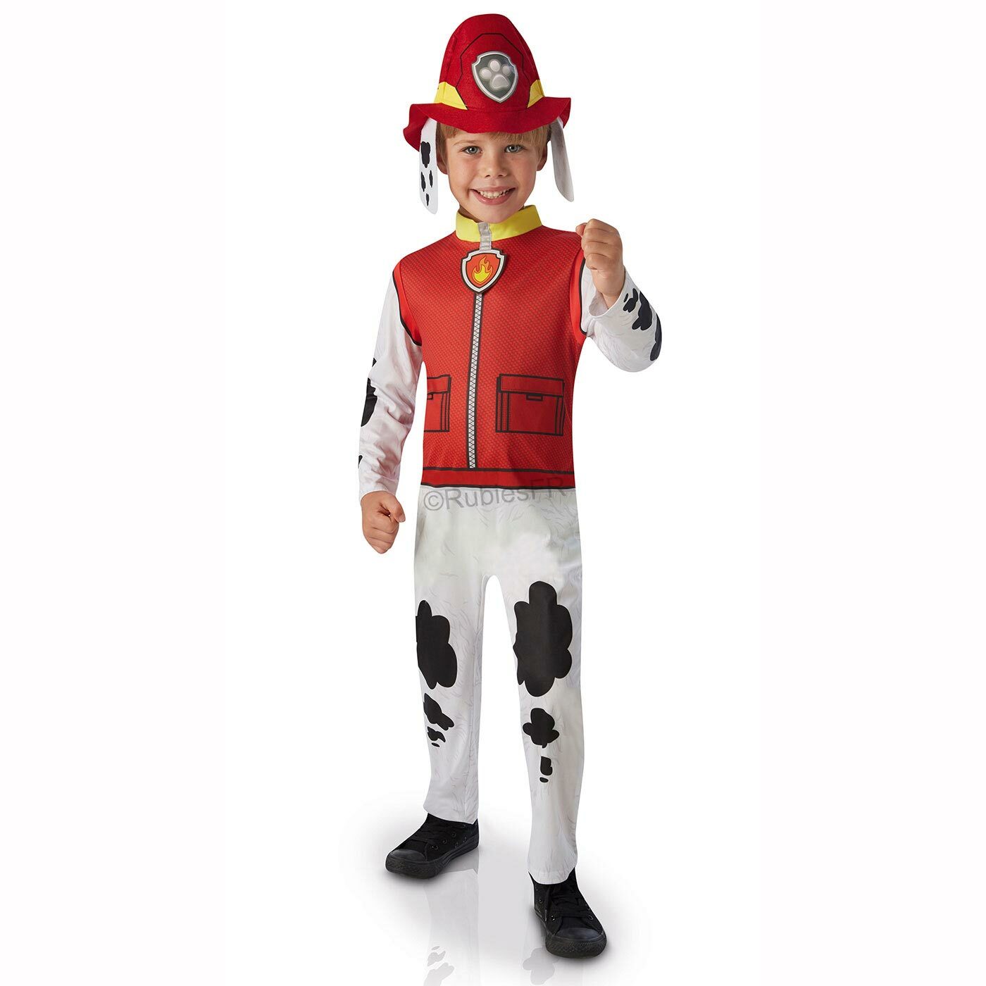 Costume de mascotte de marcus le chien pompier du dessin animé pat’  patrouille