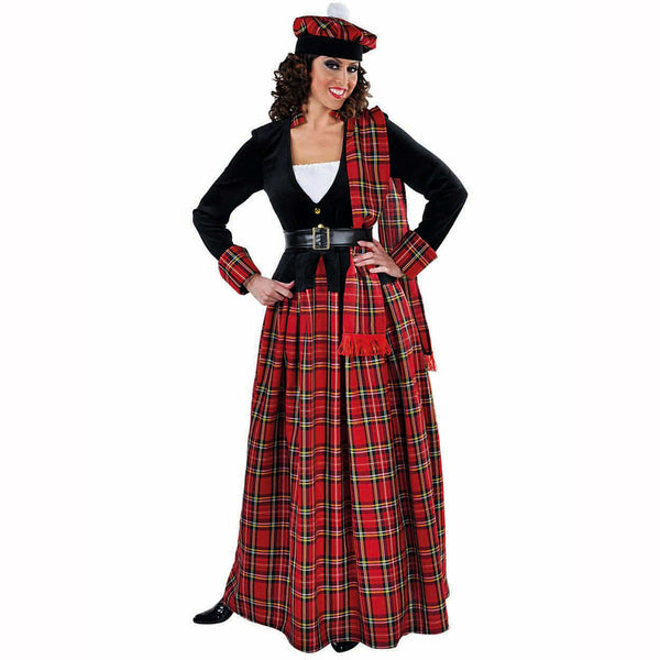 Déguisement luxe adulte écossaise noir et rouge femme,XL,Farfouil en fÃªte,Déguisements