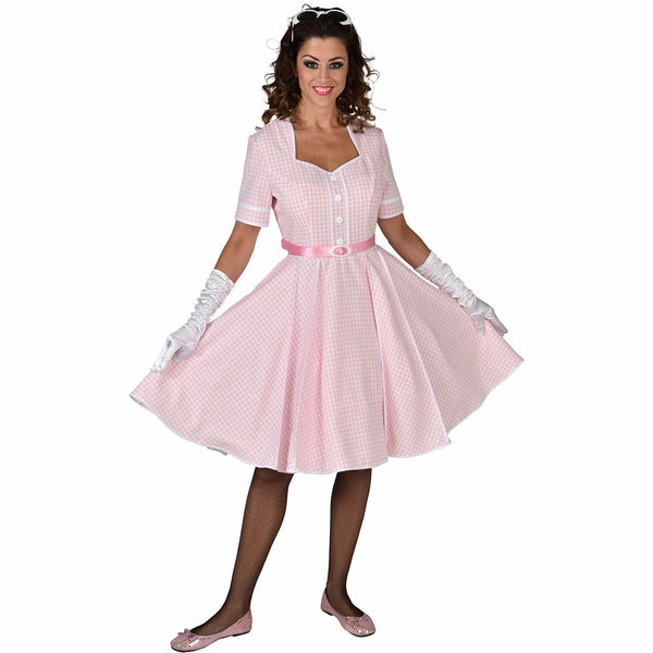 Déguisement luxe adulte robe des années 50 rose/blanc femme,XS,Farfouil en fÃªte,Déguisements
