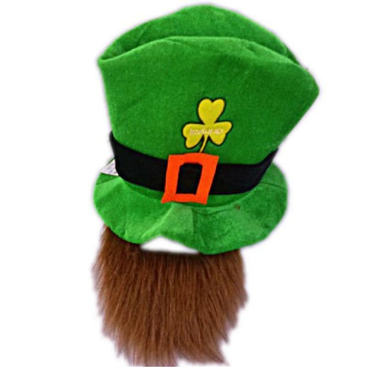Haut de forme Saint Patrick en mousse avec barbe,Farfouil en fÃªte,Chapeaux