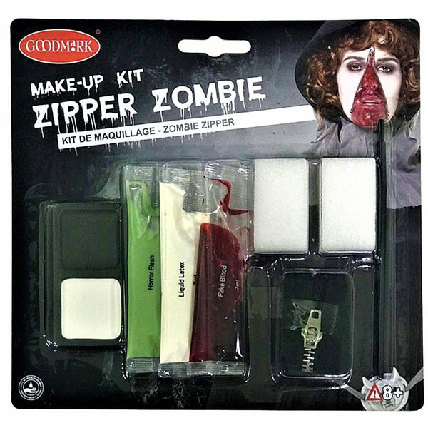 Kit de maquillage Zombie Zipper,Farfouil en fÃªte,Effets spéciaux pour déguisements