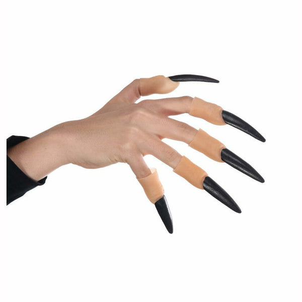 Lot de 10 doigts de sorcière avec ongles noirs,Farfouil en fÃªte,Gants