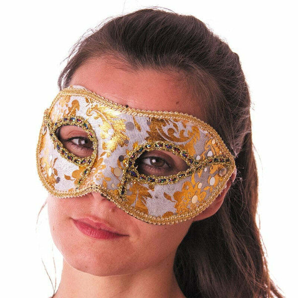 Masque Carnaval de Venise blanc et or,Farfouil en fÃªte,Masques