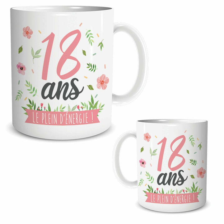 Mug / tasse anniversaire femme 18 ans,Farfouil en fÃªte,Cadeaux anniversaires festifs et rigolos