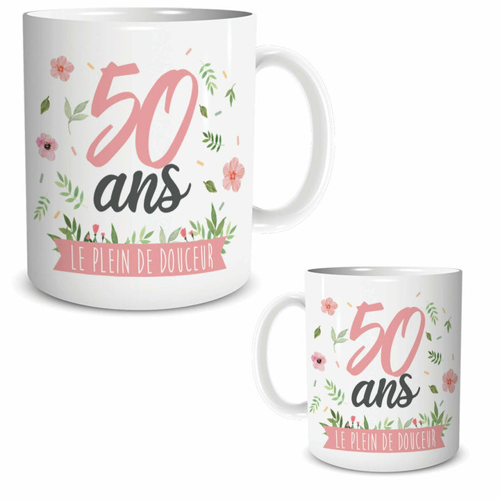 Mug / tasse anniversaire femme 50 ans,Farfouil en fÃªte,Cadeaux anniversaires festifs et rigolos