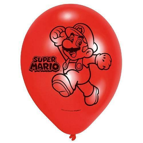 Sachet de 6 ballons rouges et bleus Super Mario™,Farfouil en fÃªte,Ballons