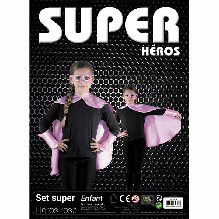 Set d'accessoires de super héros pour enfants - Rose,Farfouil en fÃªte,Cape