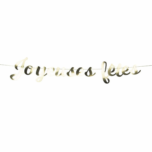 Guirlande lettres "Joyeuses Fêtes" dorée 1,40 mètre,Farfouil en fÃªte,Guirlandes, fanions et bannières