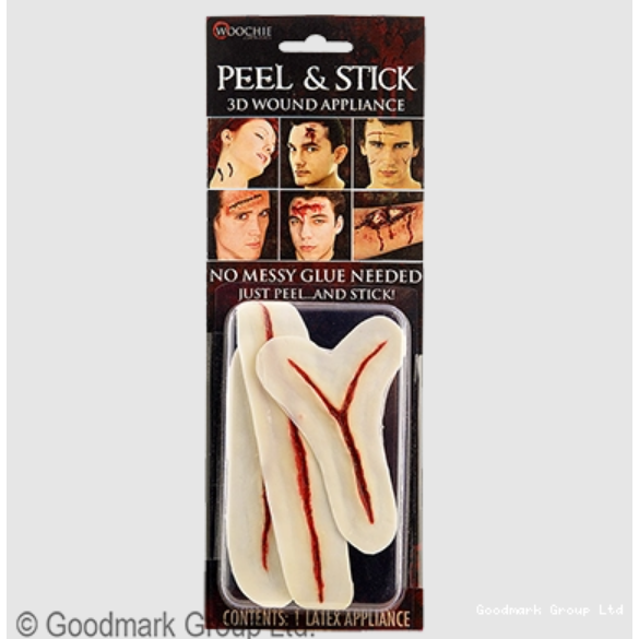 Woochie Scar Peel & Stick - Set de cicatrices,Farfouil en fÃªte,Effets spéciaux pour déguisements