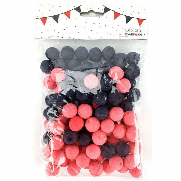 100 boules en papier rouge et noir,Farfouil en fÃªte,Cotillons, serpentins, sans gênes, confettis