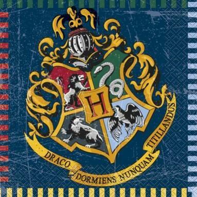 16 serviettes bleues en papier 33 x 33 cm Harry Potter™,Farfouil en fÃªte,Nappes, serviettes