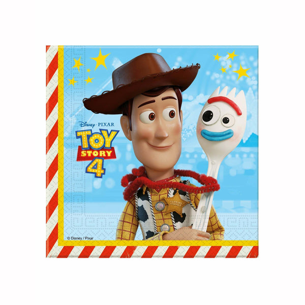 20 serviettes en papier Toy Story 4™ 33 x 33 cm,Farfouil en fÃªte,Nappes, serviettes