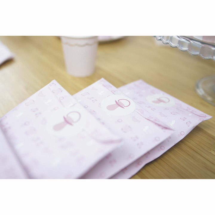 25 petits sachets cadeaux en papier Baby Pink,Farfouil en fÃªte,Contenants alimentaire