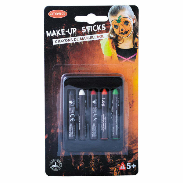 5 crayons de maquillage gras Halloween,Farfouil en fÃªte,Maquillage de scène