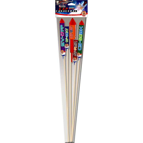 5 fusées Cap Canaveral (ex fusées indiennes),Farfouil en fÃªte,Feux d'artifice et pétards