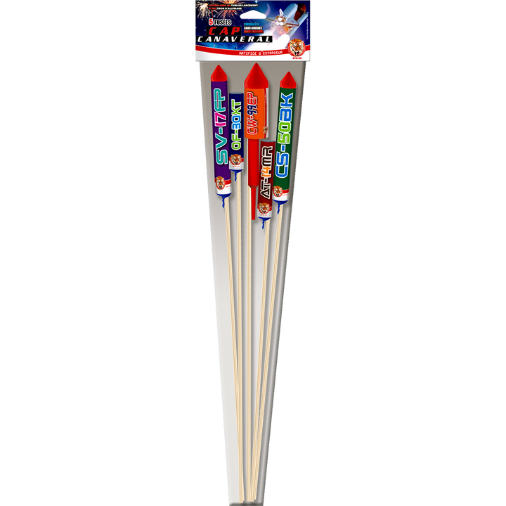 5 fusées Cap Canaveral (ex fusées indiennes),Farfouil en fÃªte,Feux d'artifice et pétards