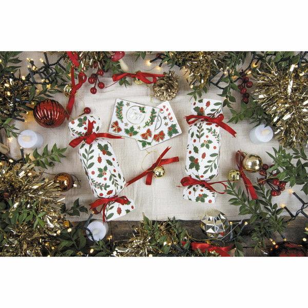 5 petits crackers de Noël - Houx de Noël,Farfouil en fÃªte,Décorations