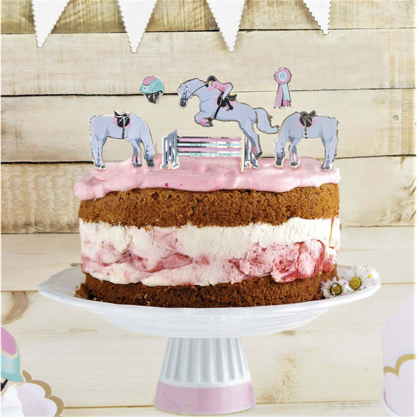 6 décorations pour gâteaux 20 cm Amour de cheval,Farfouil en fÃªte,Sujets gâteaux