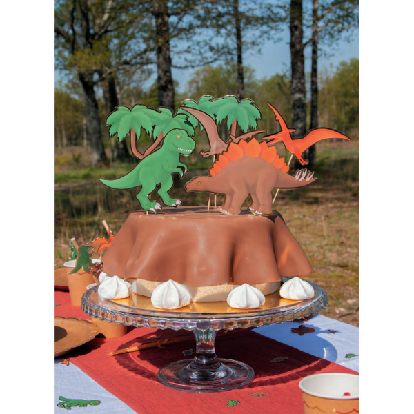 6 décorations pour gâteaux 20 cm Dino,Farfouil en fÃªte,Sujets gâteaux