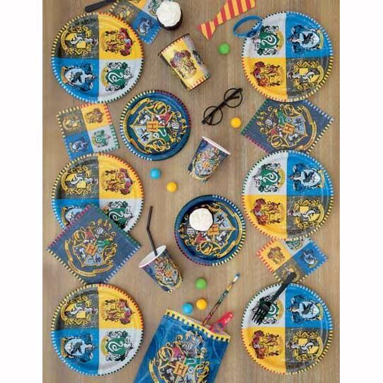 8 assiettes bleues en carton de 18 cm Harry Potter™,Farfouil en fÃªte,Assiettes, sets de table