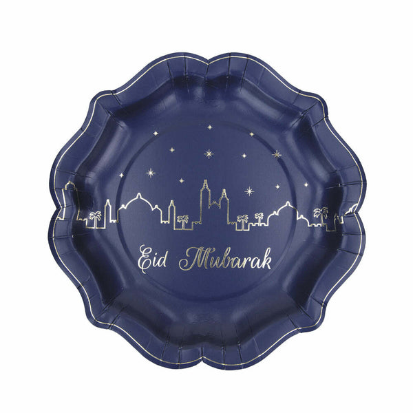 8 assiettes de 23 cm Eid Mubarak,Farfouil en fÃªte,Assiettes, sets de table
