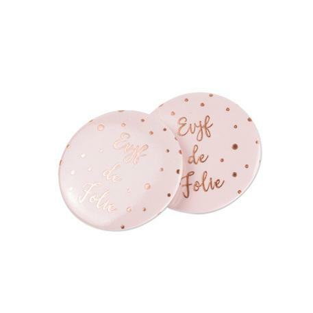 8 badges EVJF de folie rose / rose gold 5 cm,Farfouil en fÃªte,Bijoux