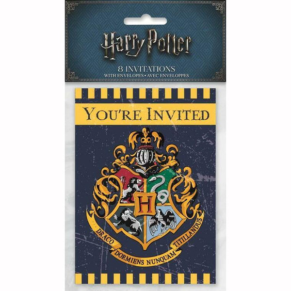 8 cartons d'invitations avec enveloppes Harry Potter™,Farfouil en fÃªte,Marques places, marques verres, étiquettes, porte-nom