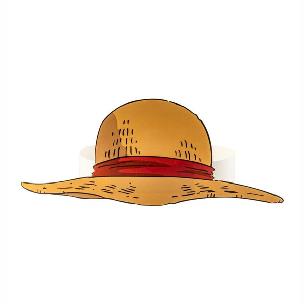 8 coiffes en carton chapeau de Luffy One Piece™,Farfouil en fÃªte,Chapeaux