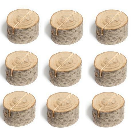 9 rondins en bois Porte-Noms 4,50 cm,Farfouil en fÃªte,Marques places, marques verres, étiquettes, porte-nom