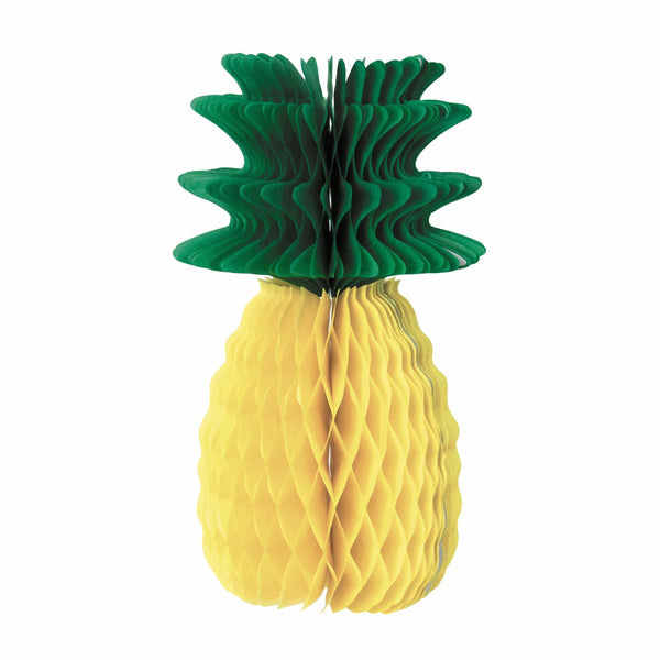 Ananas alvéolé jaune et vert 31 cm,Farfouil en fÃªte,Lampions, lanternes, boules alvéolés
