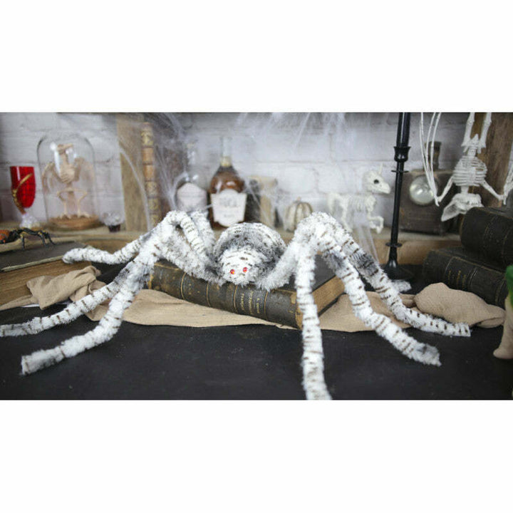 Araignée grise tigrée 90 cm,Farfouil en fÃªte,Décorations