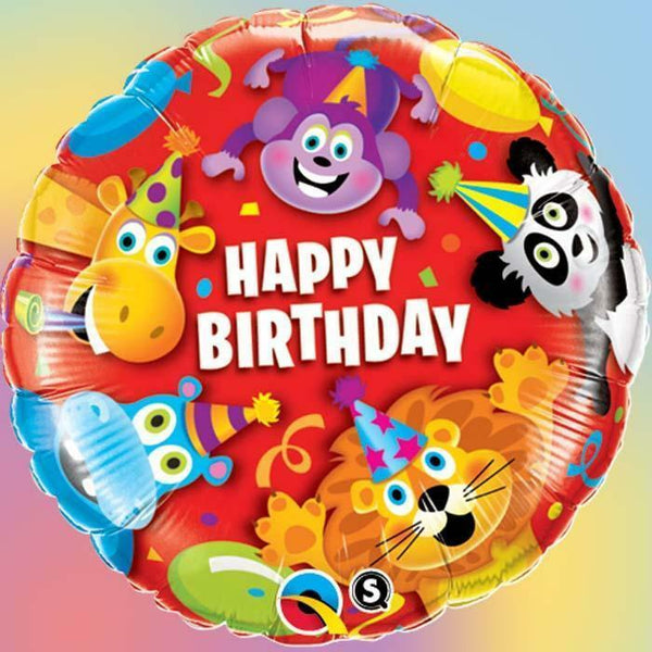 BALLON ALU "HAPPY BIRTHDAY" ANIMAUX 45CM 18" QUALATEX,Farfouil en fÃªte,Ballons