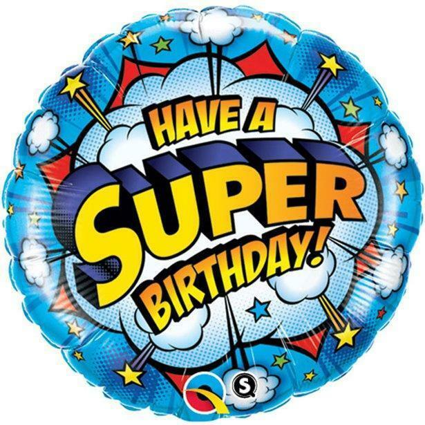 BALLON ALU HAVE A SUPER BIRTHDAY 18" QUALATEX,Farfouil en fÃªte,Ballons