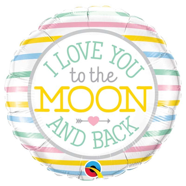 Ballon aluminium "Love you to the moon and back" pastel 18" 46 cm Qualatex®,Farfouil en fÃªte,Ballons
